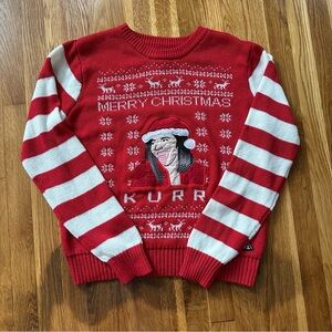 American Stitch Large “Merry Christmas Okurrt” Cardi B Ugly Christmas Sweater